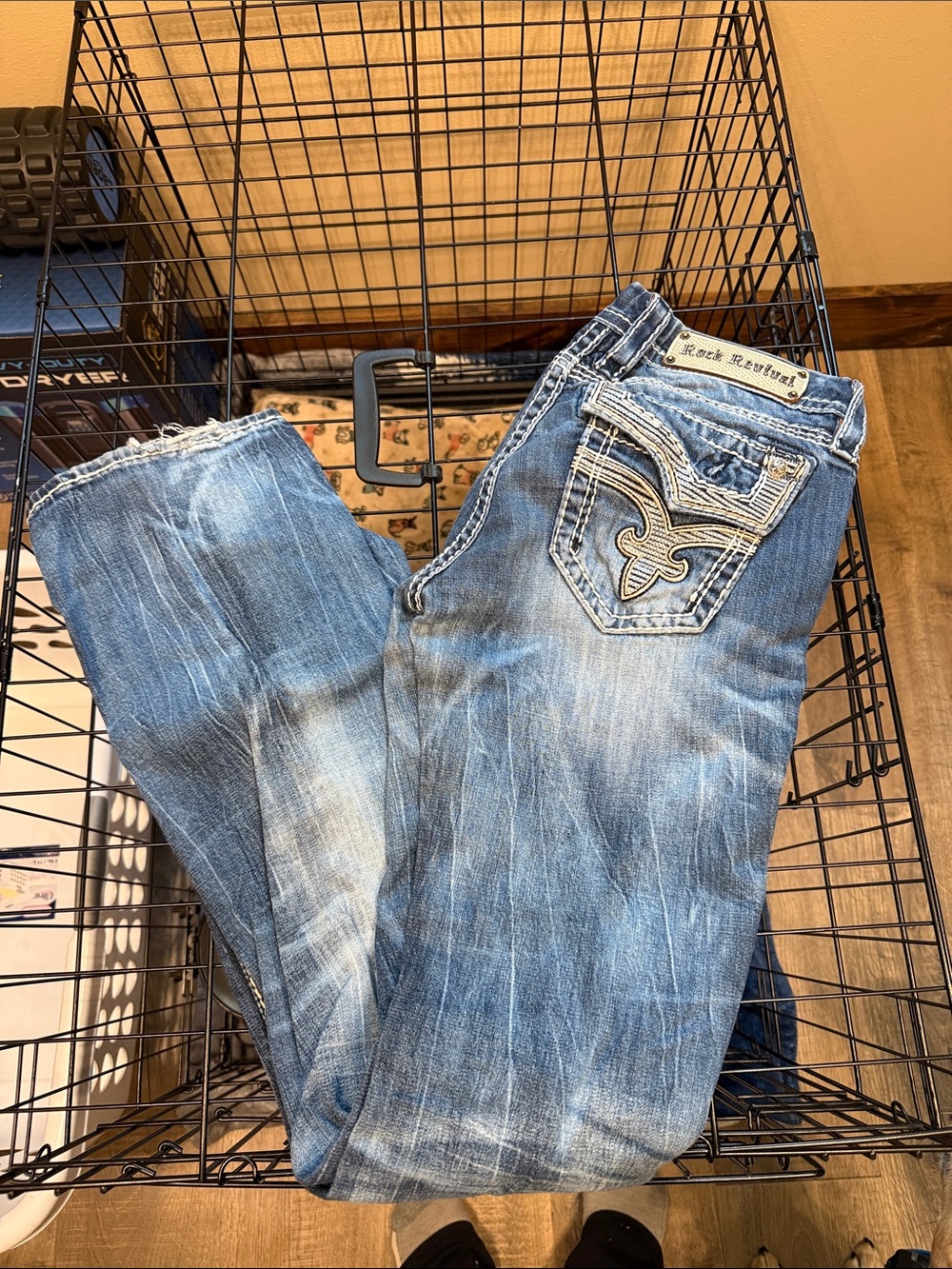 Rock Revival Women’s Light Blue Washed Boot Cut Jeans